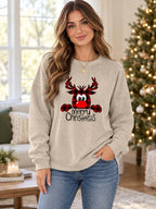 Merry Graphic Sweatshirt styled on a model