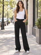 Mid-Rise Jeans with Pockets styled on a model