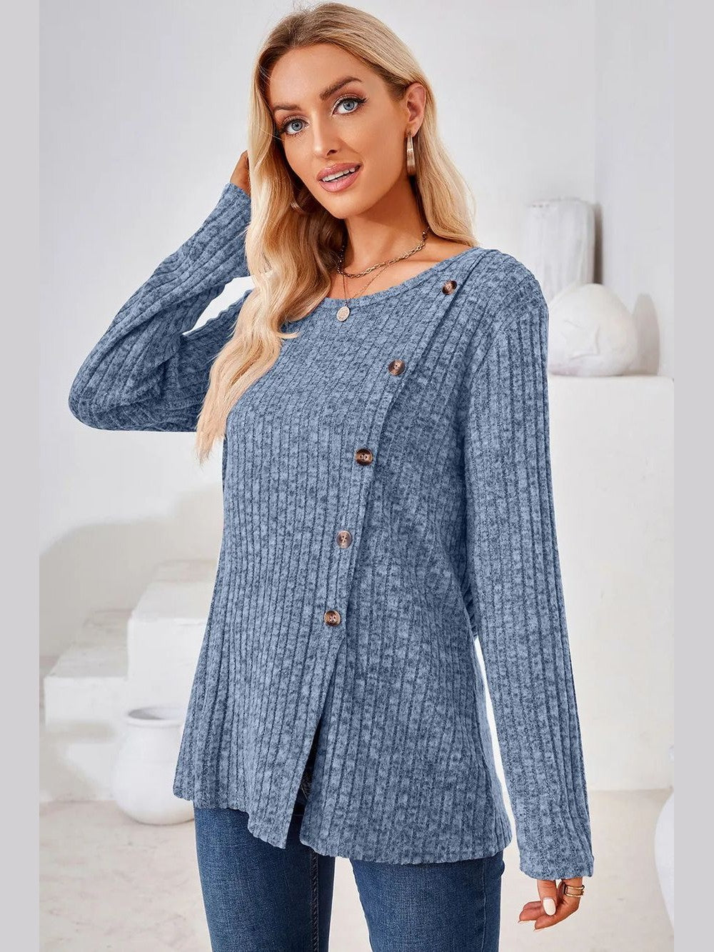 Round Neck Long Sleeve T-shirt