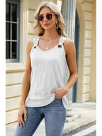 Round Neck Wide Strap Tank