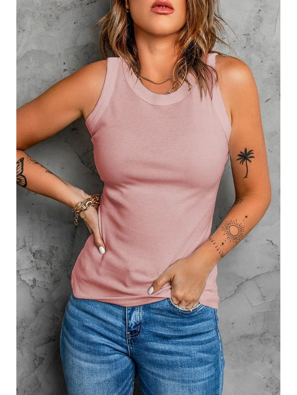 Solid Round Neck Tank
