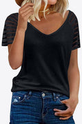V-neck Raglan Sleeve Tee
