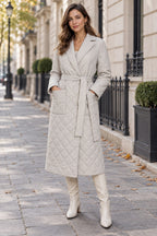 Winter Coat Trench styled on a model